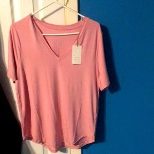 Pink V-neck